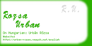rozsa urban business card